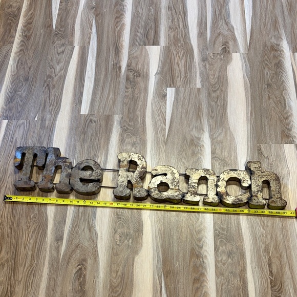 Rustic Metal 'The Ranch' Wall Decor - Picture 2 of 16